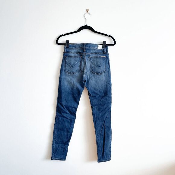 Hudson Super Skinny Crop Krista Womens Low Rise Distress Light Wash Blue Jeans S - Picture 3 of 11